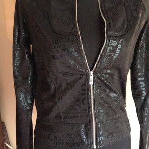 Juicy couture logo black jacket extra small
